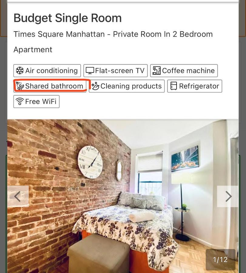 Times Square Manhattan - Private Room In 2 Bedroom Apartment New York Exterior foto